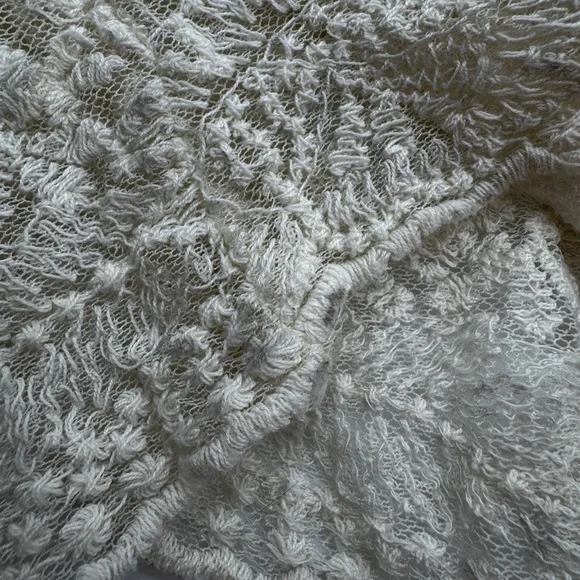 Tea n Rose Edwardian Inspired Elegant Lace and Crochet Maxi Dress in Cream,Large - Picture 16 of 17